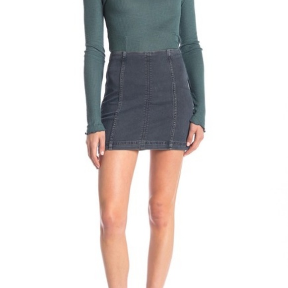New Free People Denim Miniskirt - Picture 3 of 3